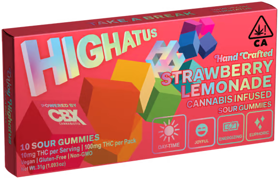 Highatus Powered by Cannabiotix - Strawberry Lemonade Sour Gummies